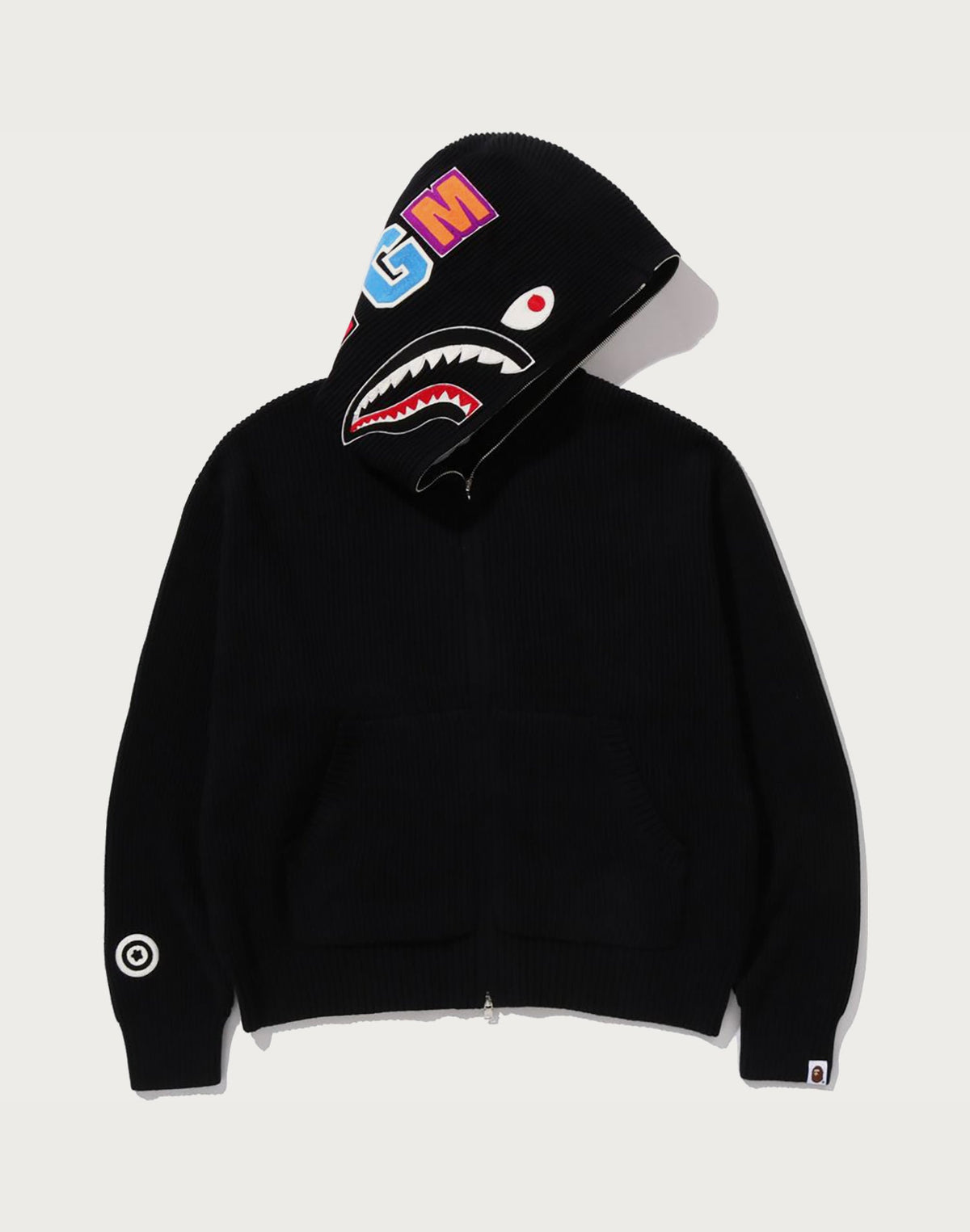SHARK FULL ZIP KNIT HOODIE MENS