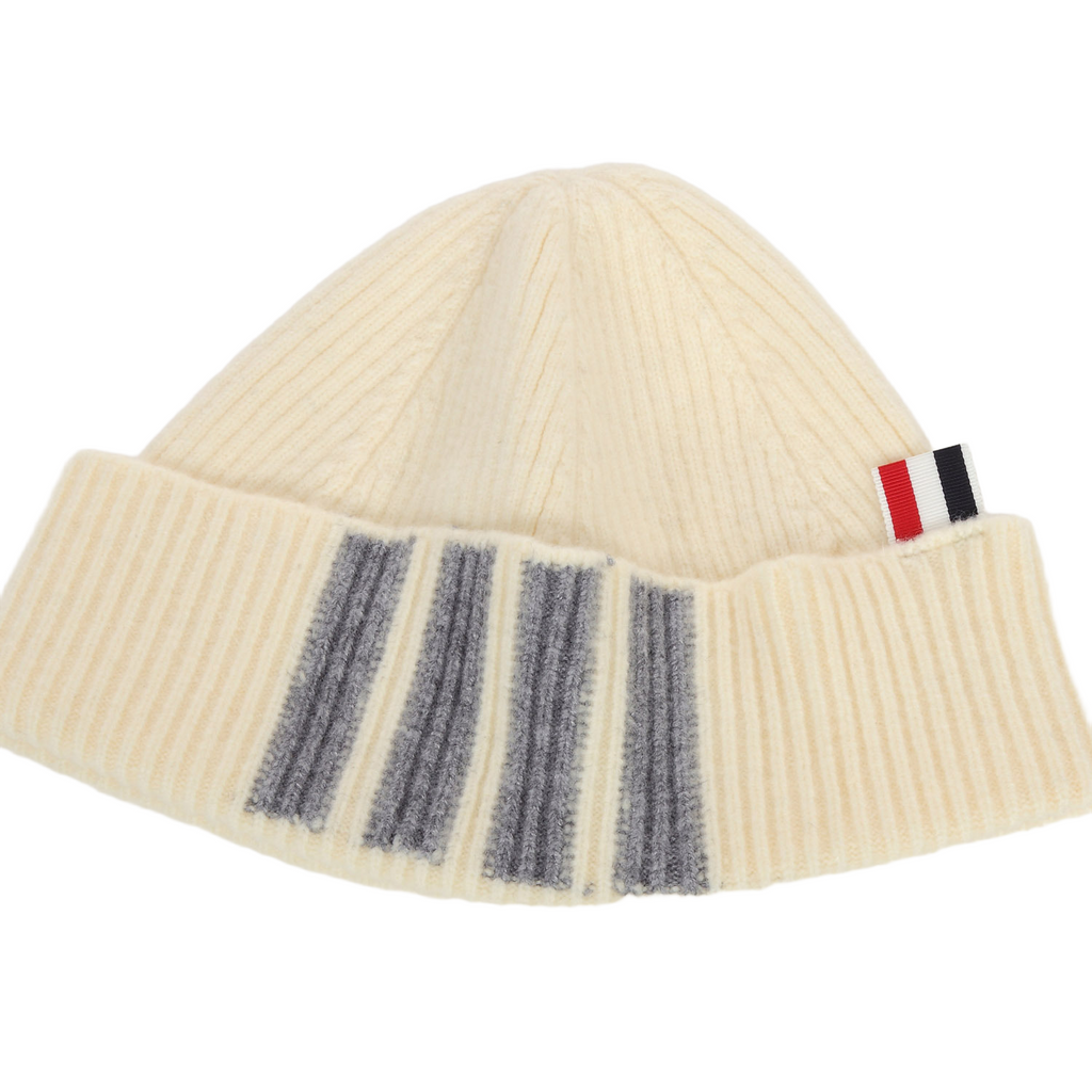 Four stripes scarf hat autumn and winter
