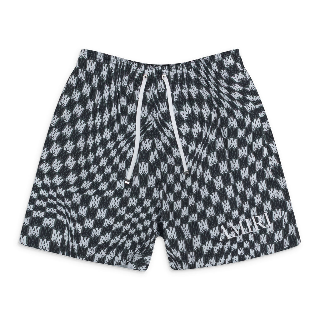Black WAVY MA SWIM TRUNK