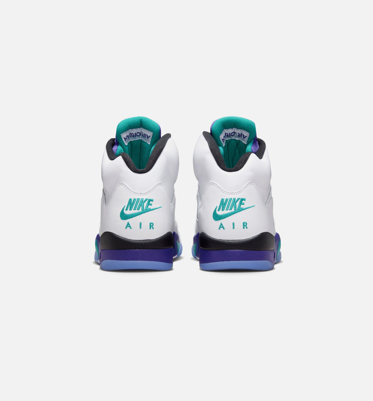 Air Jordan 5 Retro Grape Men's Lifestyle Shoes - White / New Emerald / Grape Ice