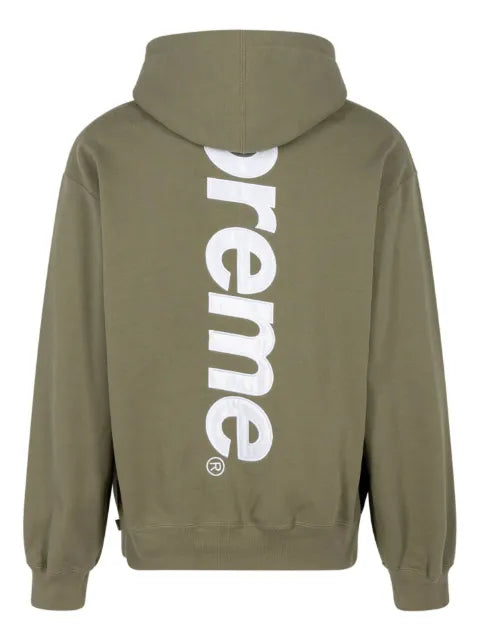 Supreme satin appliqué "FW23 - Light Olive" hoodie