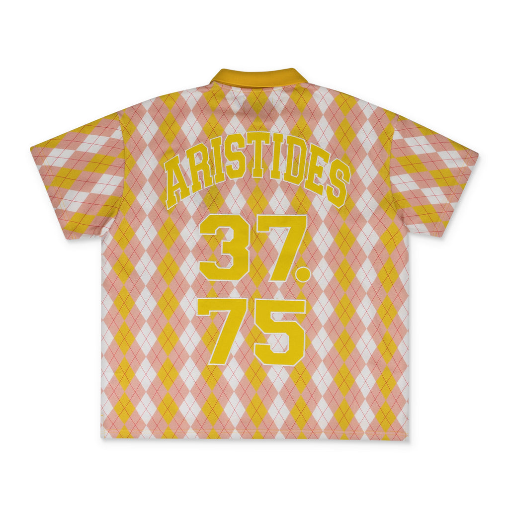 Pink / Yellow Intarsia Polo T-Shirt
