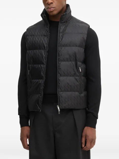 Armani Exchange logo-print quilted gilet