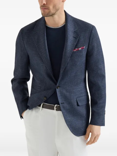 Brunello Cucinelli Prince of Wales deconstructed blazer