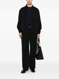 Karl Lagerfeld ribbed-trim zip-up jacket