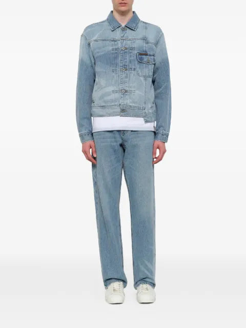 Feng Chen Wang x Lee light-wash panelled denim jacket