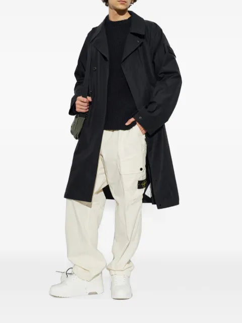 Stone Island logo-patch long-sleeve sweater