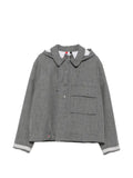 Thom Browne pinstripe-pattern hooded jacket