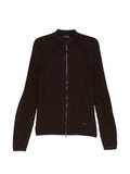 Emporio Armani virgin wool cardigan with a regular fit and stitch