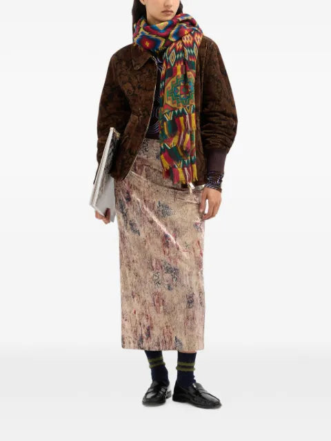 Pierre-Louis Mascia Gridox patterned corduroy jacket