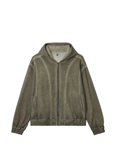izzue faded zip-up hoodie