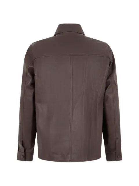 slowear Montedoro chest-pocket leather jacket