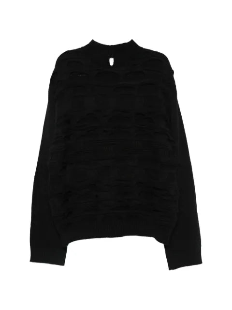 Individual Sentiments distressed panelled sweater
