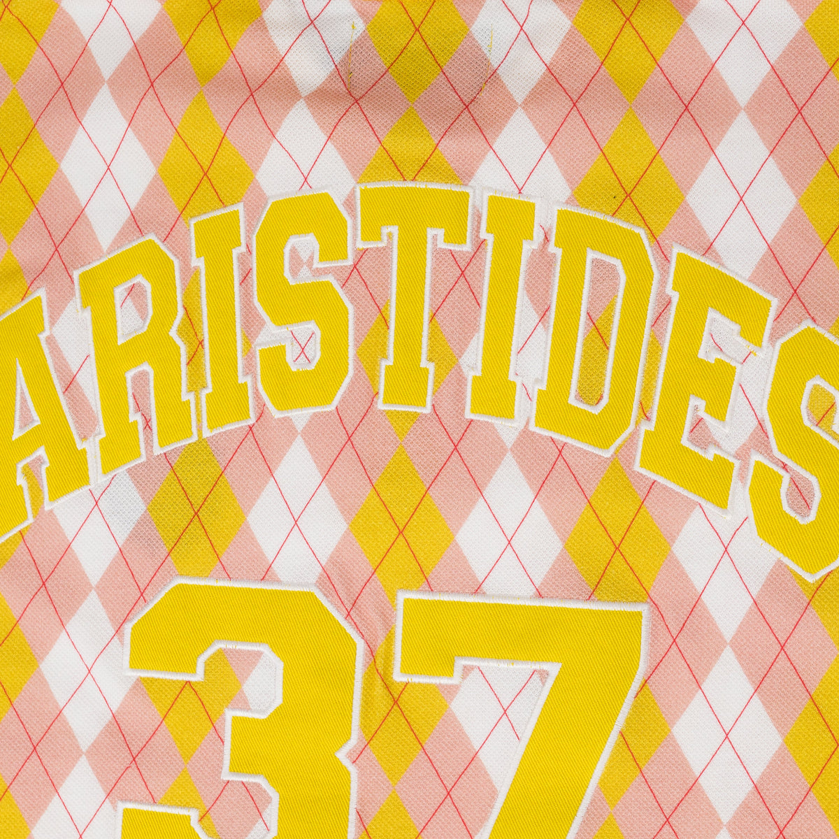 Pink / Yellow Intarsia Polo T-Shirt