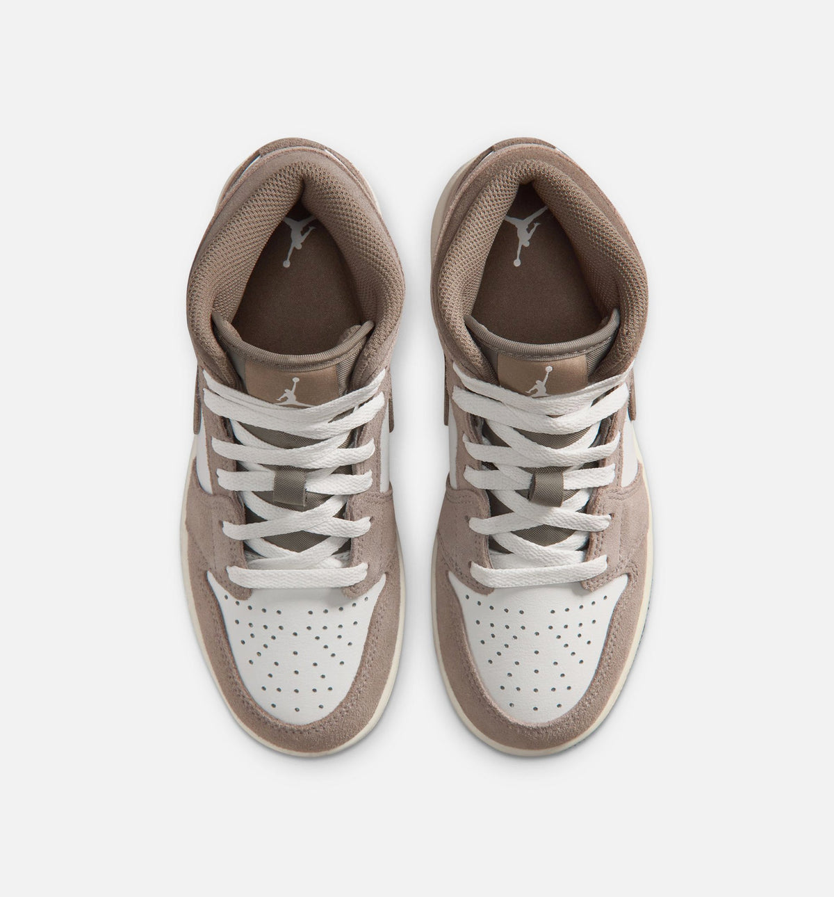 Air Jordan 1 Mid Big Kids' Lifestyle Shoes - Enigma Stone/Olive Grey/Summit White