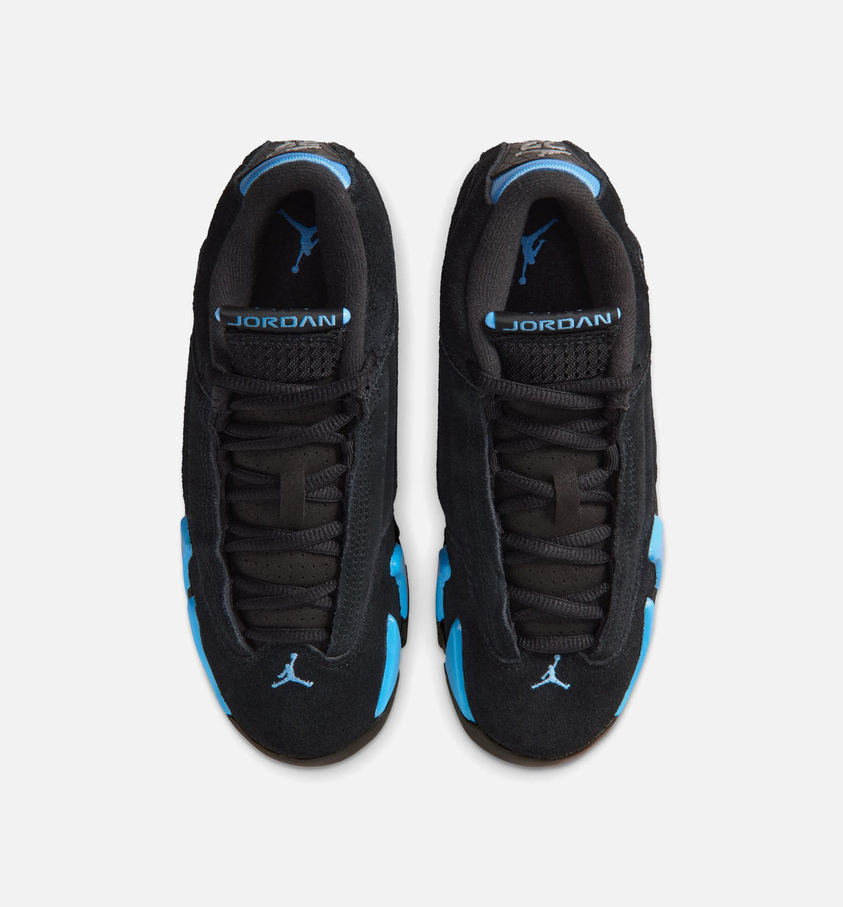 Air Jordan 14 Retro Black University Blue Grade School Lifestyle Shoes - Black/White/University Blue