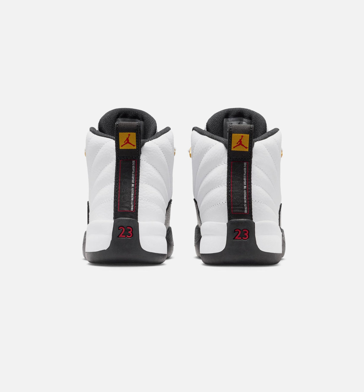 Air Jordan 12 Retro Taxi Infant & Toddler Lifestyle Shoes - White / Black / Taxi
