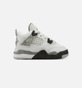 Air Jordan 4 Retro White Cement – Infant & Toddler Lifestyle Shoe | Summit White/Fire Red/Cement Grey/Black