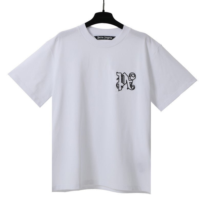 Palm Angels Graffiti Flame Palm Tree Graphic Oversized Tee Streetwear
