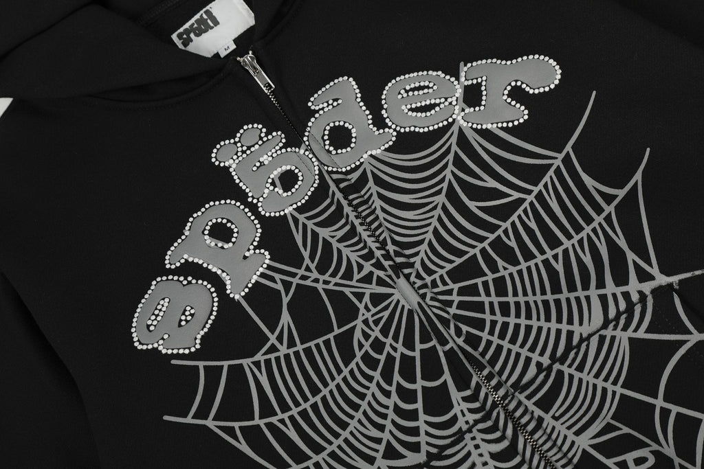Sp5der Spider-Web Zip Hoodie & Jogger Matching Set