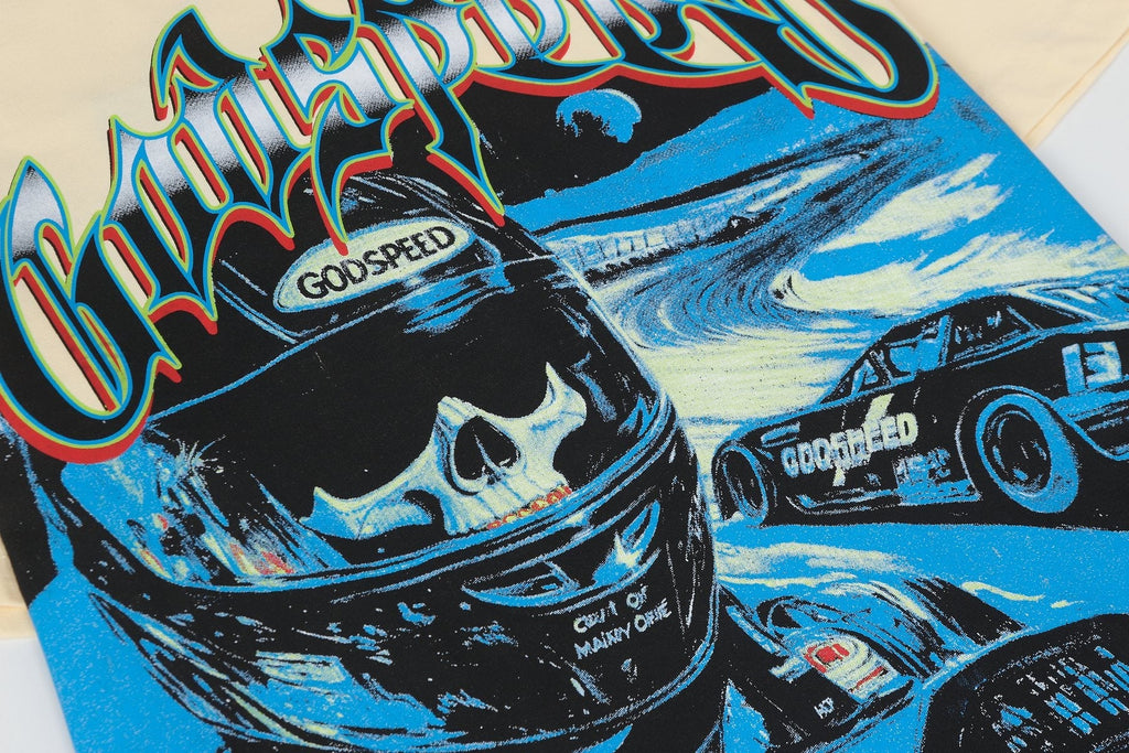 Godspeed Cream Racing Graphic T-Shirt