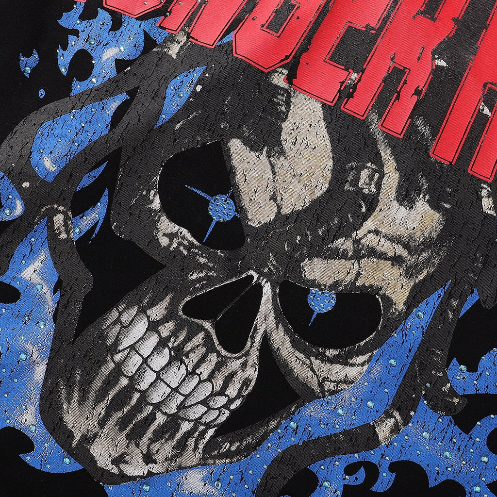 RARE PEACE No Longer Human Skull Graphic T-Shirt