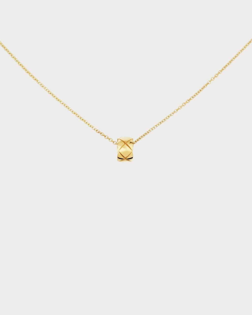 CHANEL J12306 Coco Crush Necklace Quilted Motif & 18K(Small/3 Colors)