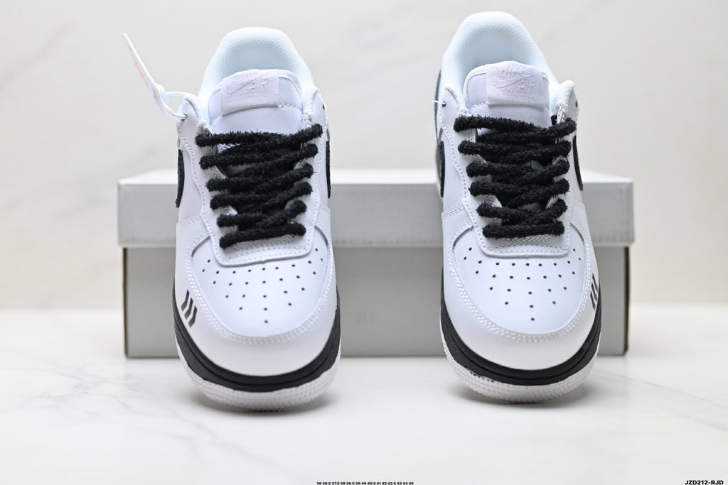 Nike Air Force 1 Low White Black Graphic Unisex Sneakers Style 17