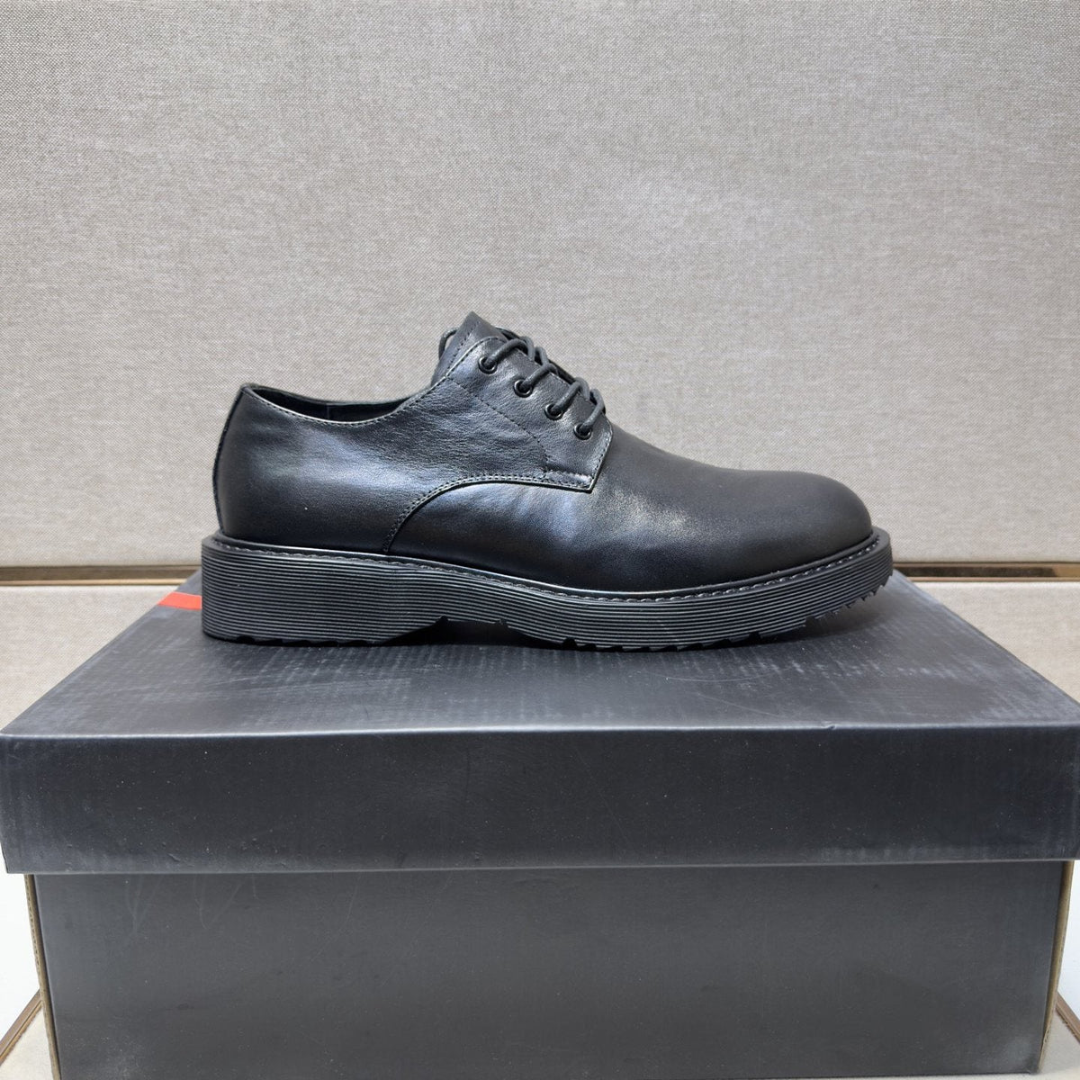 Prada Black Lace-Up Dress Shoes