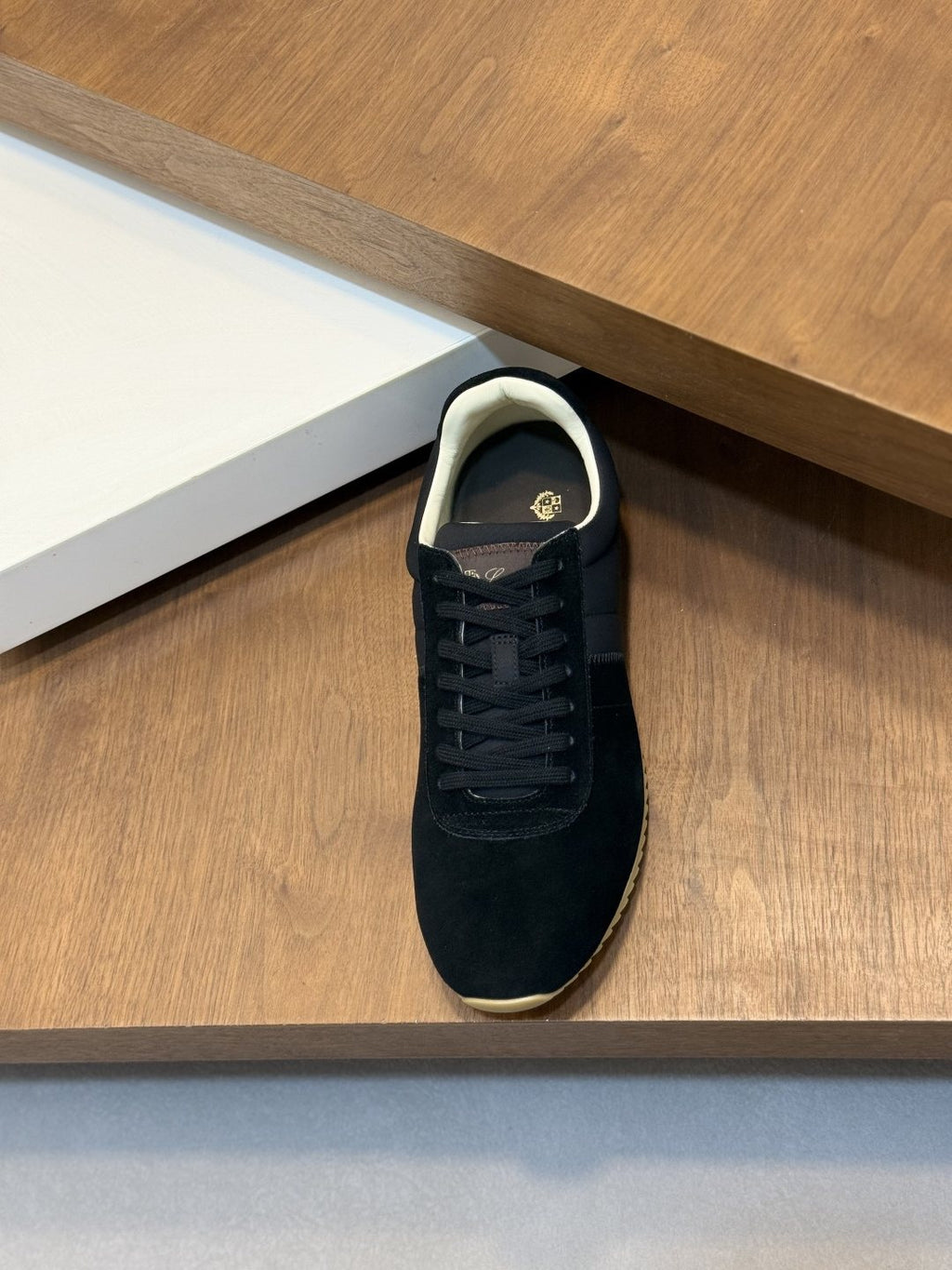 Loro Piana Black Suede Low-Top Sneakers