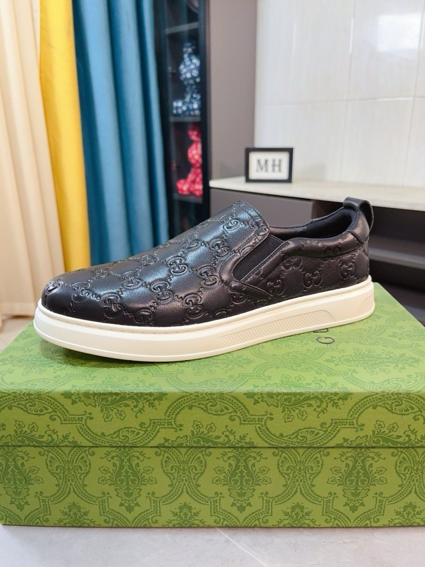 Gucci Men's Embossed Slip-On Sneakers