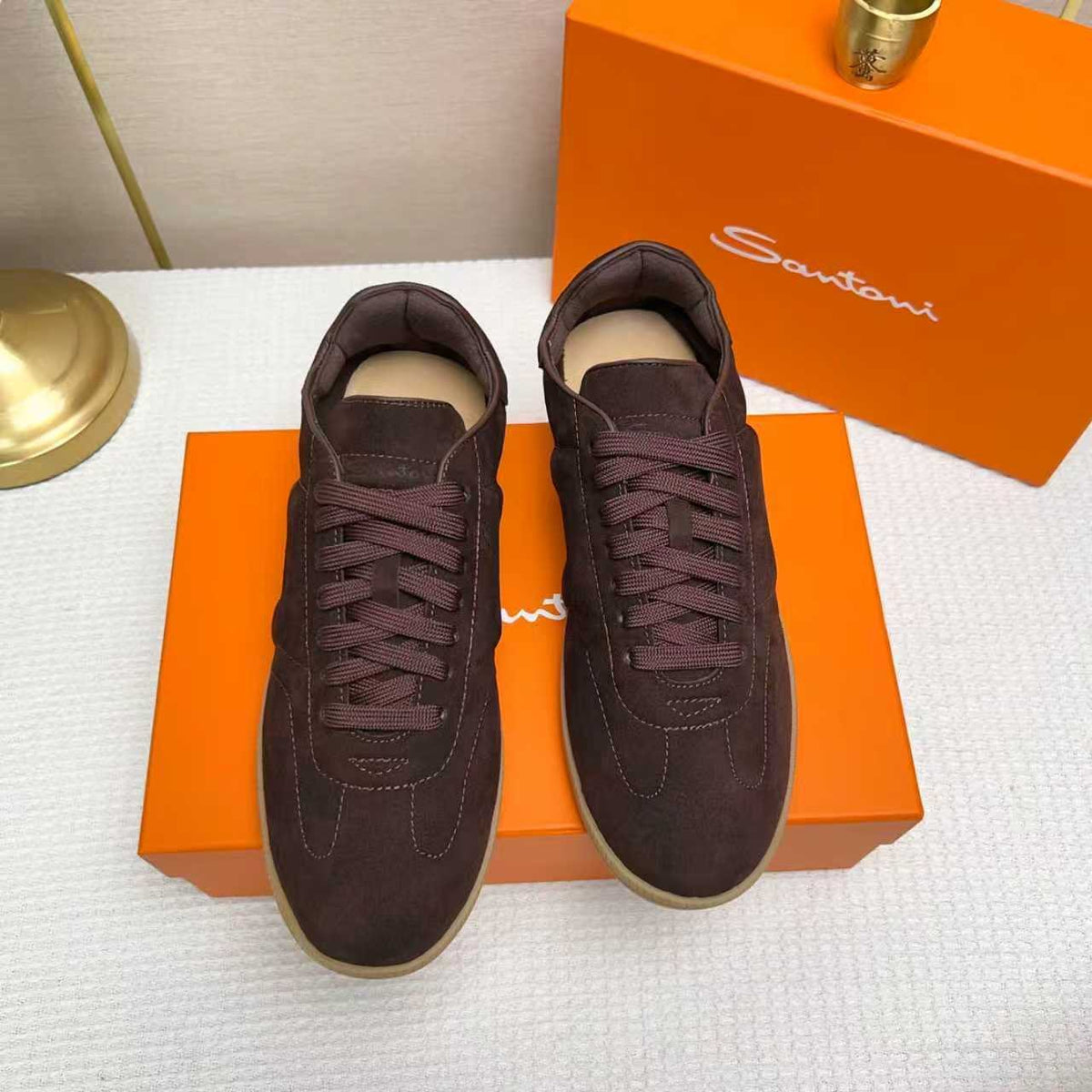 Santoni Black Low-Top Sneakers