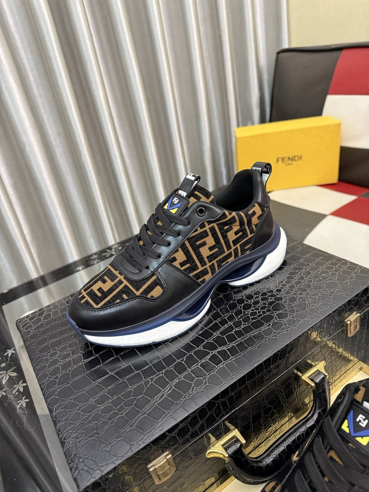 Fendi Men's Patterned Low-Top Sneakers