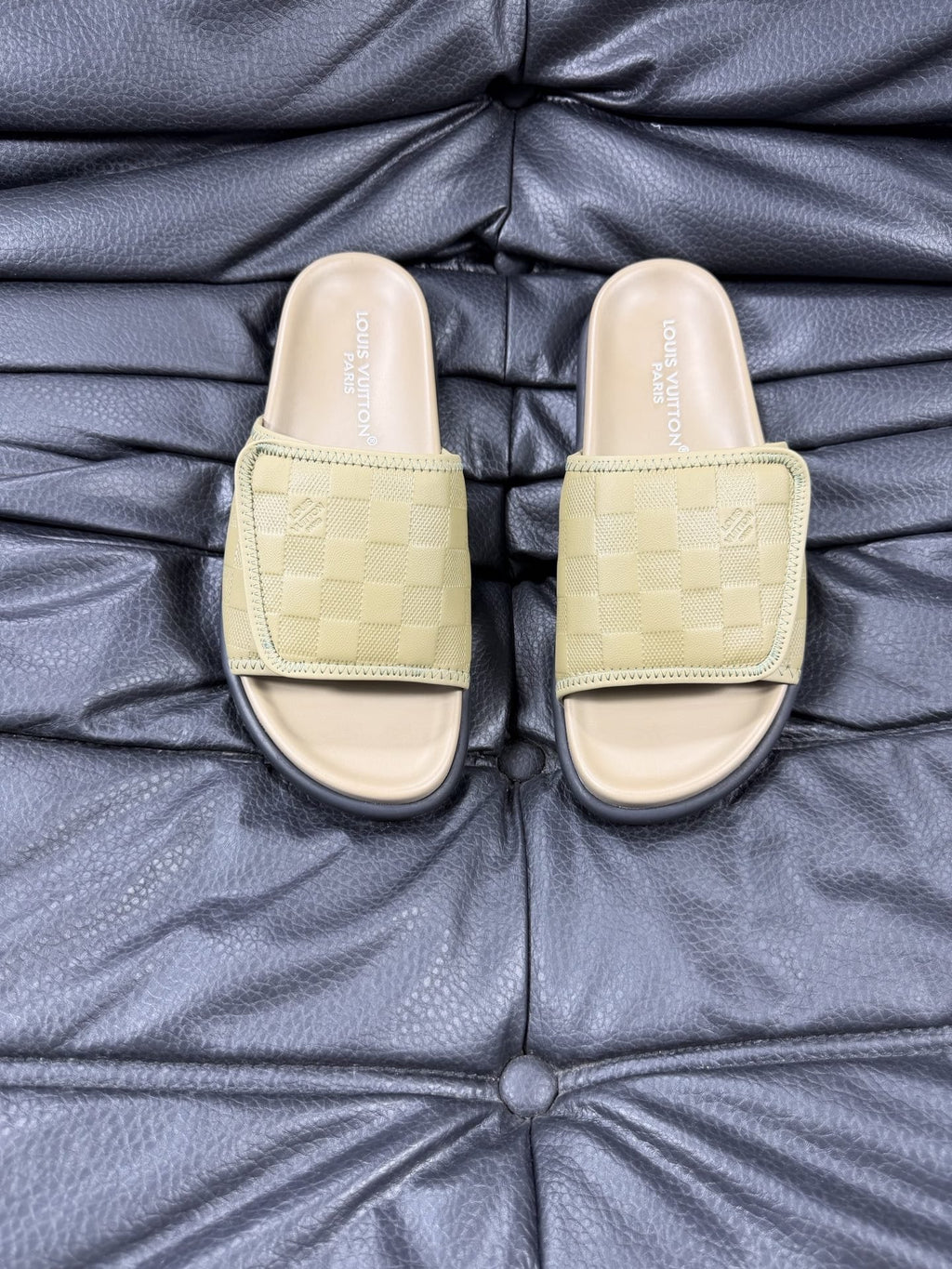 Louis Vuitton Woven Strap Slide Sandals - Low-Profile Sole