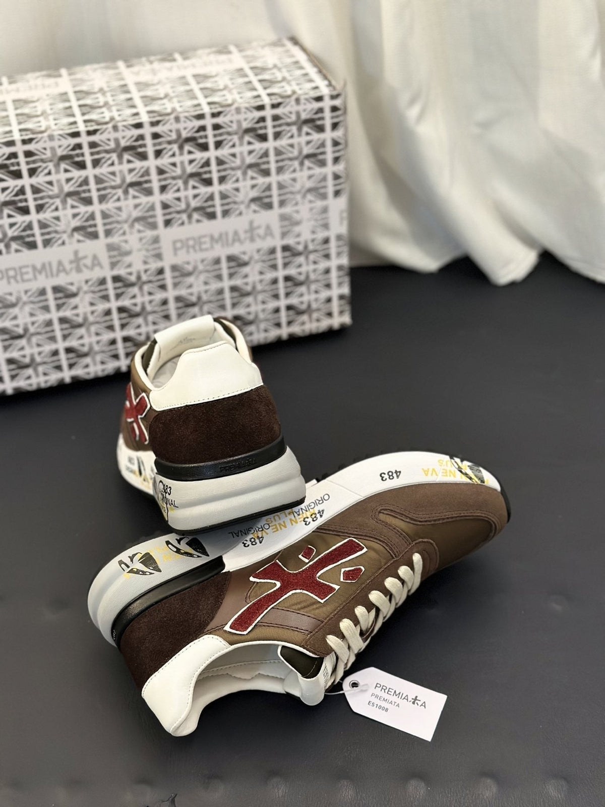 Premiata Panel-Detail Men's Sneakers