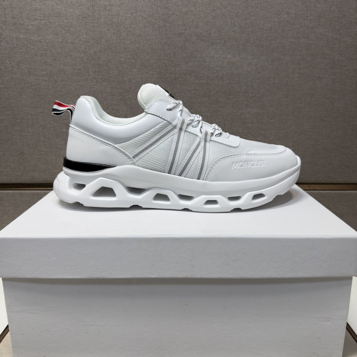 Moncler Men's Layered Lace-Up Sneakers