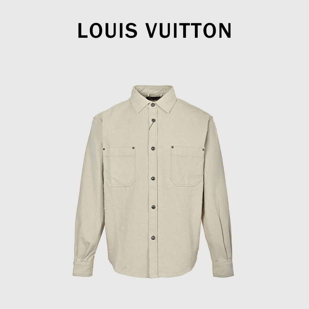 Louis Vuitton LV Monogram Needle-Punch Denim Shirt Jacket