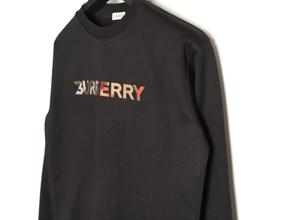 Burberry Multicolor Lettering Crewneck Sweatshirt - Black